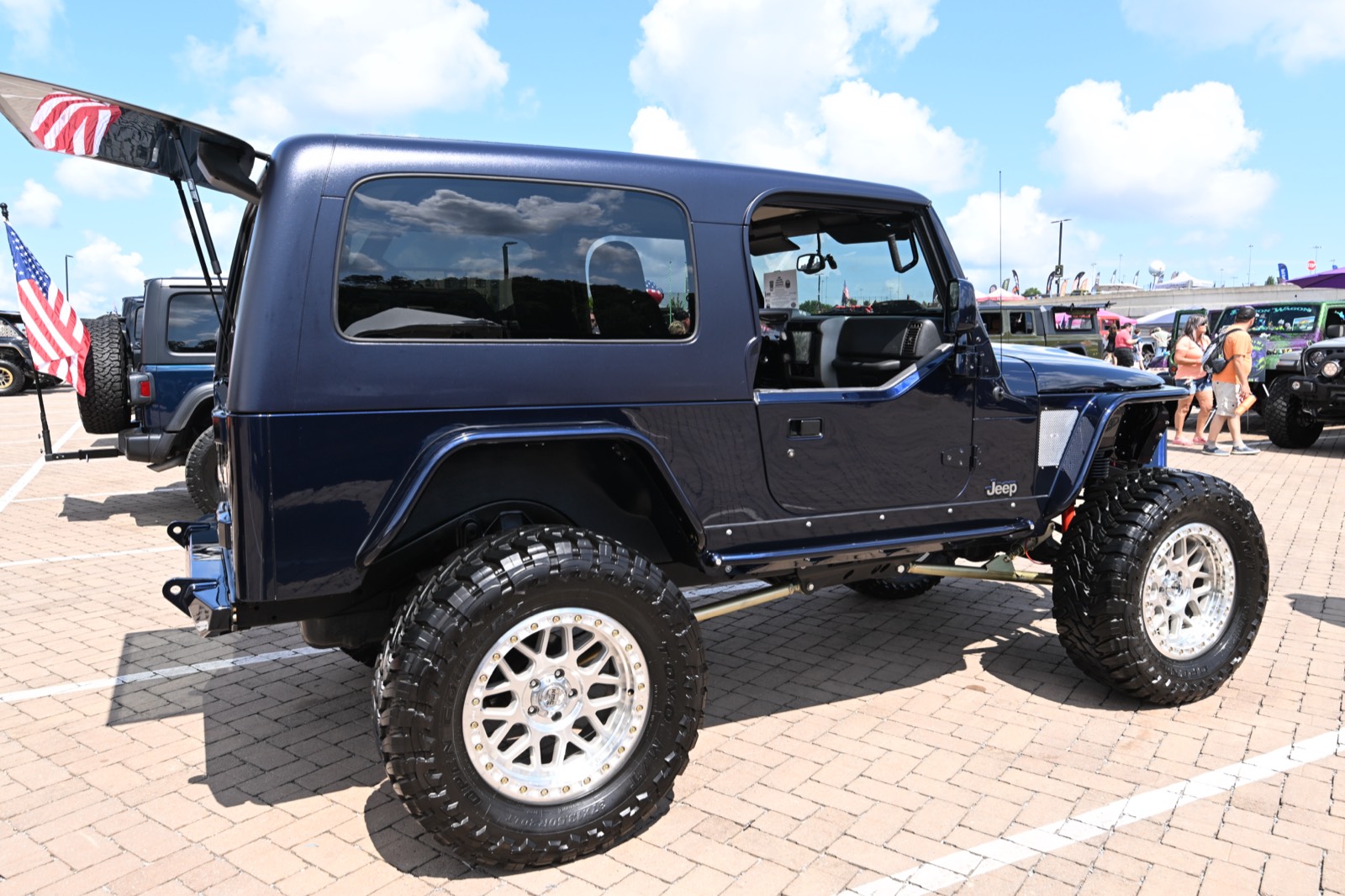 Patriot blue LJ on the brick expo lot