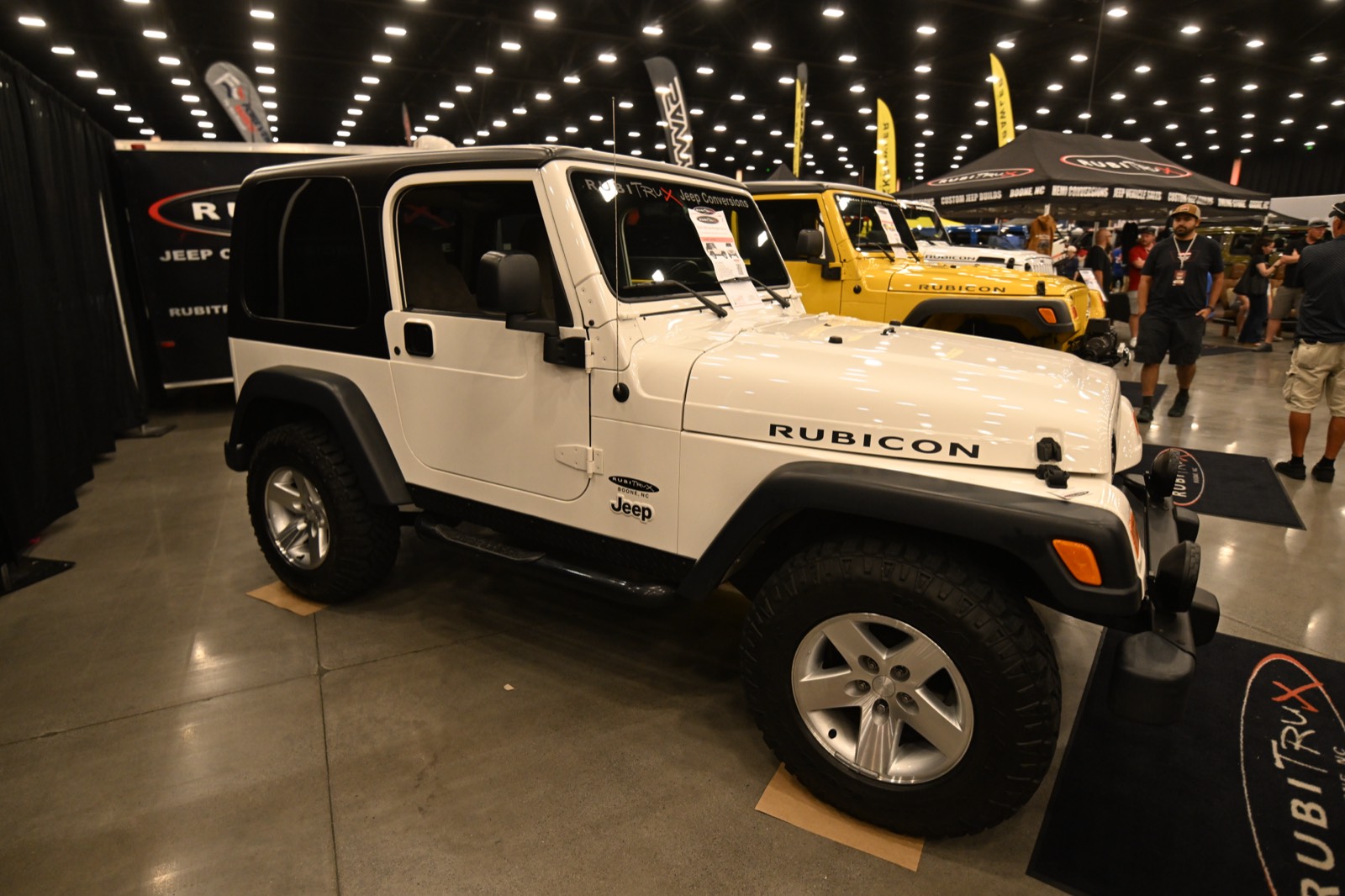 White Rubicon on the indoor vendor floor