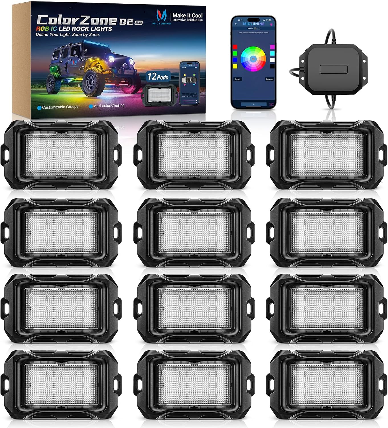 MICTUNING Q2 MAX Rock Lights